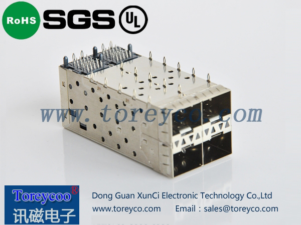 SFP 2×2光纤连接器 光纤模块座